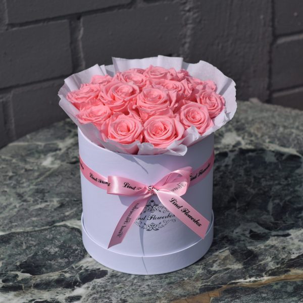 Blumenbox Schwarz | Rosen Lilac | M